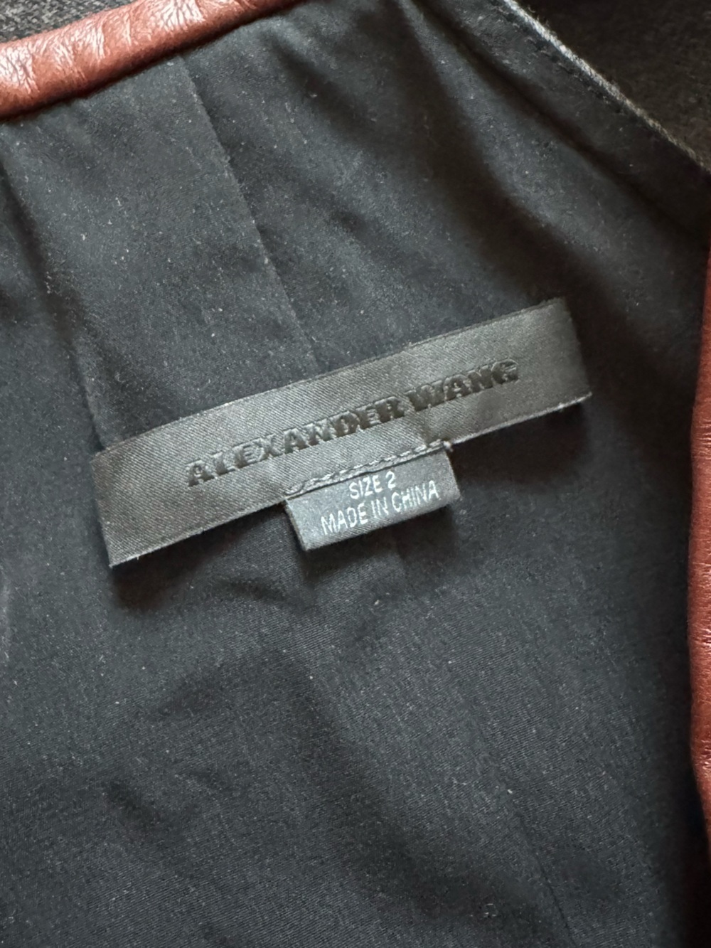 ALEXANDER WANG Leather and Wool Pinafore Dress 2 - Picture 11 of 12